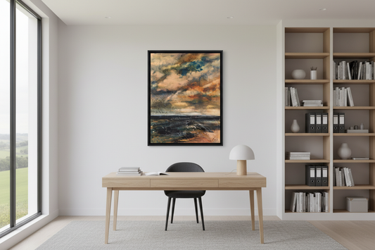 As The Rain Came In – Modern Study with Hills