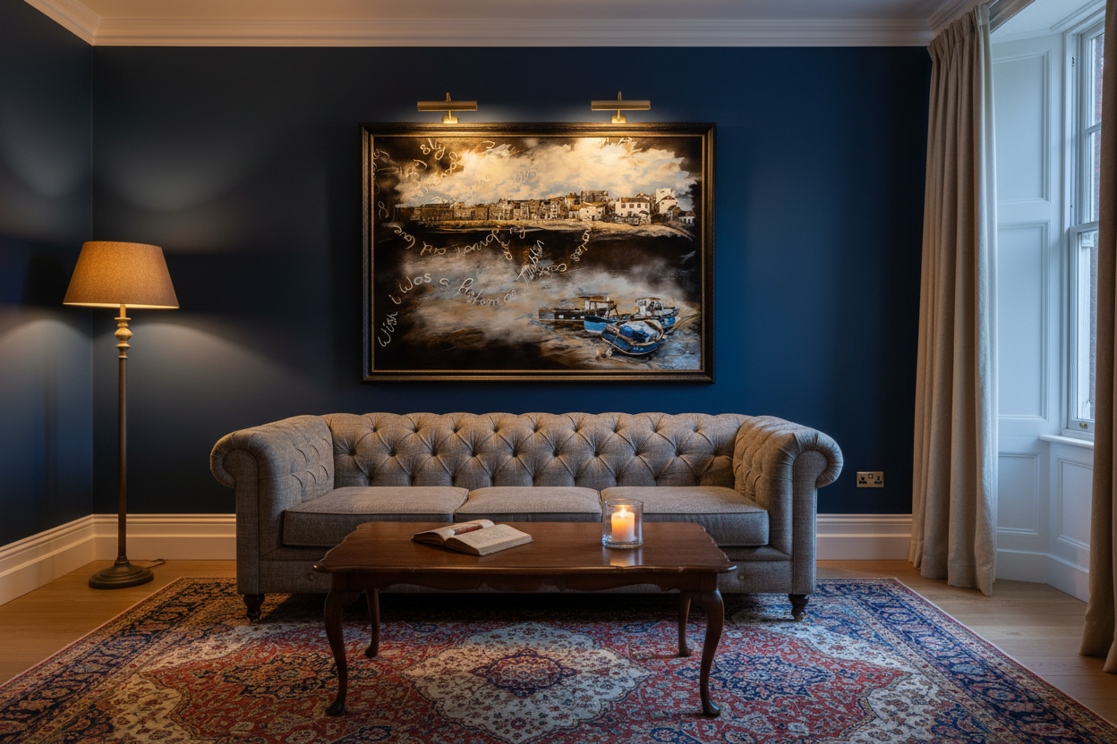 I Wish I Was a Fisherman – Traditional Sitting Room Evening Scene