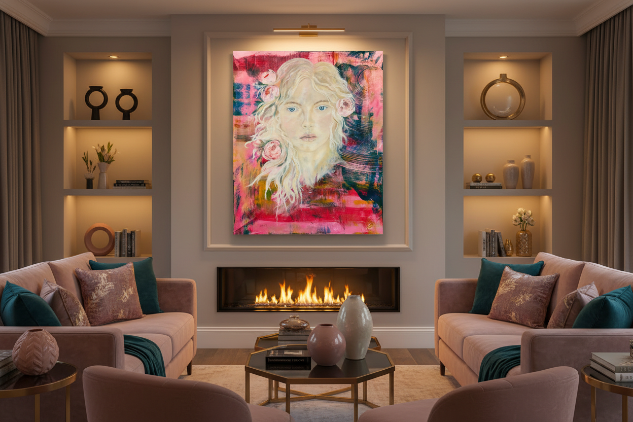 Ophelia's Foil – Modern Living Room with Fireplace